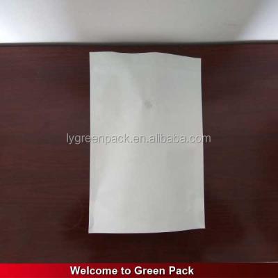 China Customized Aseptic Stand Up Pouch Without Printing White Kraft Paper Bag With Zipper for sale