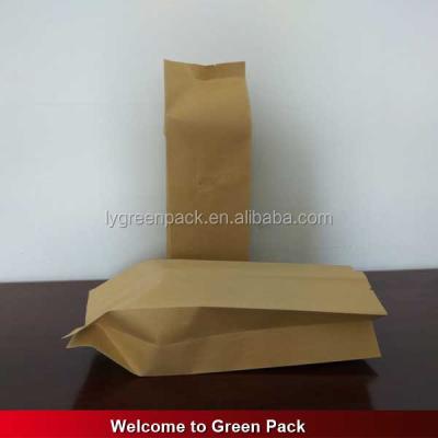 China BIODEGRADABLE Side Gusset Aluminum Foil Kraft Paper Coffee Bag With Valve/Coffee Packaging Bags for sale