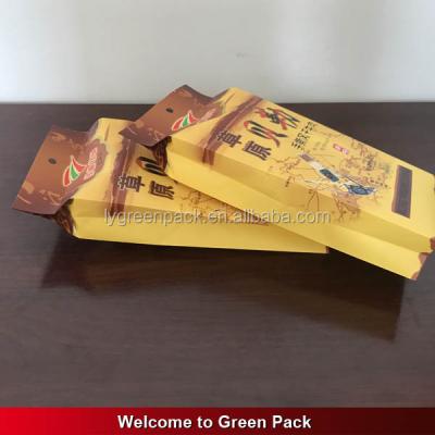 China BIODEGRADABLE Foil Lined Kraft Paper Sunflower Seeds Packaging Back Seal Bag for sale