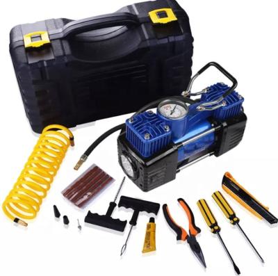 China Norshire Double Cylinder Tire Inflator Compressor De L'Aire Mini Air-Compressors 12v Air Compressors With Lights 25.5*10*16cm for sale