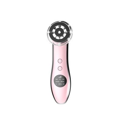 China Wrinkle Remover 2021 Portable Facial Massager Led Photon And Micro RF Current EMS Led Slim Beauty Instrument for sale