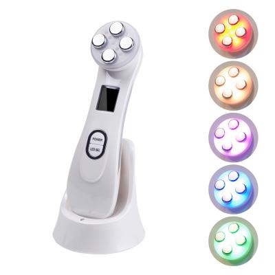 China Wrinkle remover 5 in 1 portable multifunctional micro current rf EMS led face care lift beauty instrument for sale