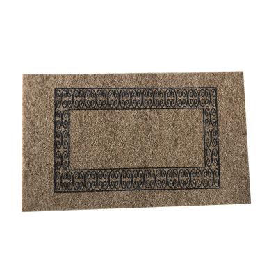 China Rectangular Coconut Fiber Mat Washable All-Natural Coconut Fiber Mat Rectangular Mat Natural Brown for sale