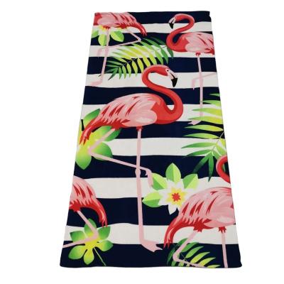 China Kid Safe Lightweight Cheap Volume Personalized Digital Printing Microfiber Terry Beach Towel Warp for sale