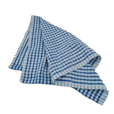 China Blue and White Checkered 100%Cotton QUICK DRY Terry Cheap Bulk Kitchen and Tea Towel for sale