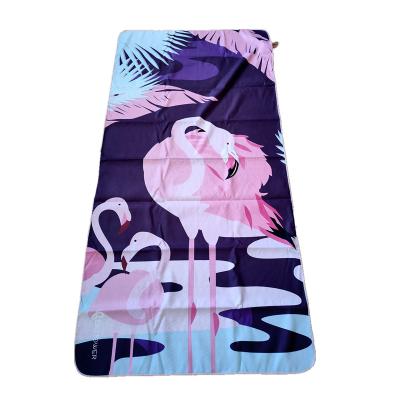 China Compressed Beach Towel Quick Dry Double Sided Printed Microfiber Sports Towel For Picnic for sale