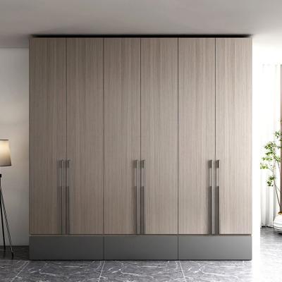 China 6 Door Modern Simple Modern Expandable Wooden Wardrobe Storage Wardrobe Bedroom Cabinets for sale