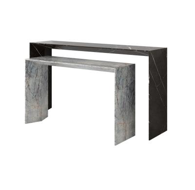 China Modern Corner Natural Marble Table Hallway Furniture Living Room Nesting Decorative Console Table for sale