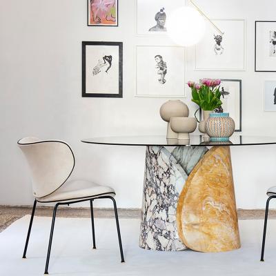 China Italian Natural Marble Home Table 6 Seater Dining Room Furniture Modern Dining Table Designs for sale