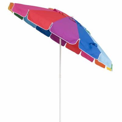 China Customizable 1.2M Outdoor Advertising Sun Logo Beach Umbrella Sunshade Casual Umbrella with Zinc Alloy Direction for sale