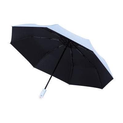 China Wholesale Casual U Shape Hook Cheap Custom Printing Logo Umbrella 3 Times Travel Foldable Umbrella for sale