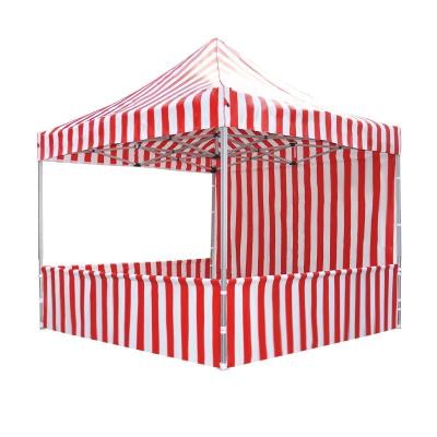 China Red And White Advertising Aluminum Alloy Tent Four Corners Folding Stripe Aluminum Alloy 3*3 M 40 Square Tube Tent for sale