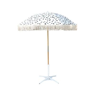 China 2022 new Sun beachUmbrella tassel umbrella beach casual outdoor tassel umbrella yard for sale