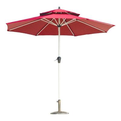 China Modern Leisure Patio Swept Aluminum Umbrella Crank Umbrellas Garden Retractable Base Parasol Parts Parasol De Jardin Parasol for sale