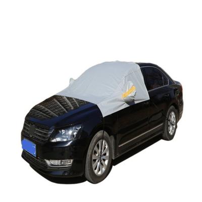 China Cartoon Windshield Cover Winter Snow Shield Half Car Cover PEVA Glass Material Car Windshield Protector With Mirror Side Covers for sale