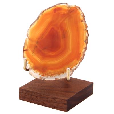 China Largest Modern Wholesale Wooden Crystal Display Rack Wooden Frame Shelf For Ores for sale