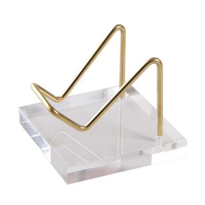 China Best Quality Guarantee Acrylic Selling 6.5x6.5cm Crystal Stone Acrylic Stand Jewelry Display Rack Stand for sale