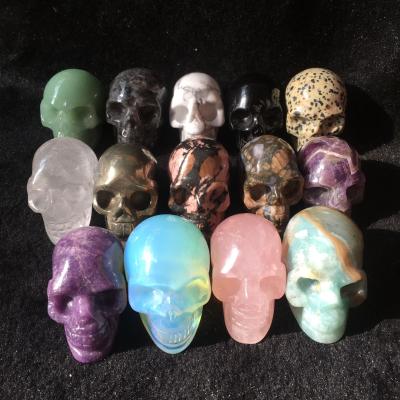 China China wholesale crystal skulls hand carved skulls natural mineral crafts for decoration for sale