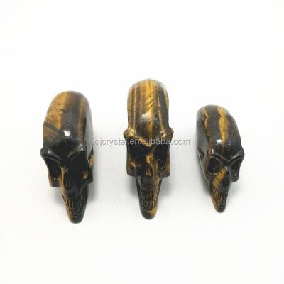 China China Wholesale Crystal Carving Delicate Natural Tiger Eye Stone Crystal Skulls Carving Healing Ornaments for sale