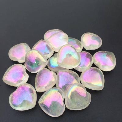 China China Wholesale Natural Quartz Heart Crystal Stone Angel Aura Clear For Decor for sale