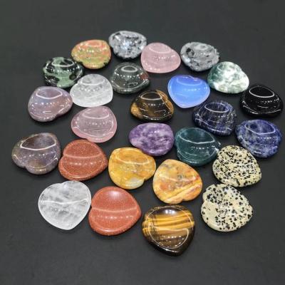 China China Wholesale Natural Stone Crytstal Worry Stone Mixed Material Massage Tooler For Healing for sale