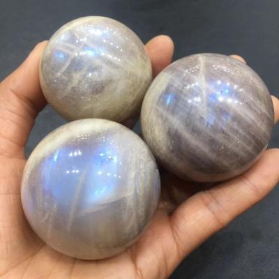 China Blue Lightning Moonstone Crystal Sphere For Healing Moonstone Natural Quartz Crystal China Wholesale Price for sale