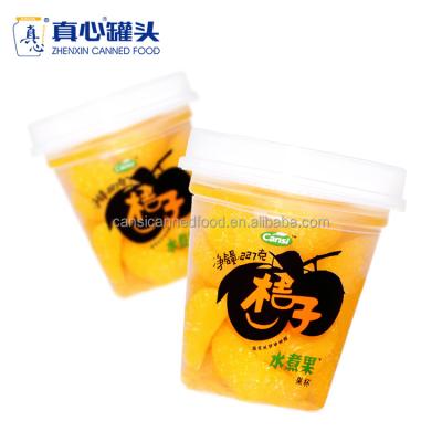 China 227g Canned Fruit Cups Canned Orange Fruit Segments Peel In Syrup for sale