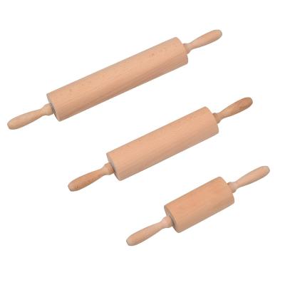 China Good Viable Supplier 4 Pack Wooden Mini Rolling Pin Non-Stick Silicone with Wooden Handle for Kids and Adult Home Baking for sale