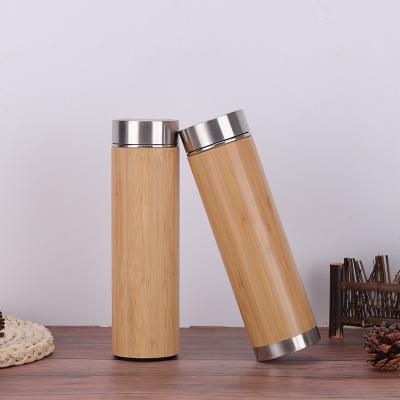 China American Style 500ml Stainless Steel Thermal Mug Bamboo Shell For Home Office Outdoor Portable Water Cup for sale