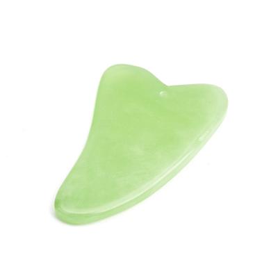 China Facial Face Slimming Crystal Green Jade Guasha Therapy Facial Massager for sale