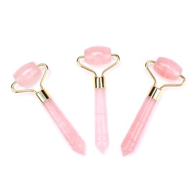 China Double rollers choose Crystal Massager Face Roller Rose Jade Beauty Eye Facial Roller for sale