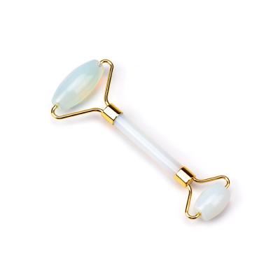 China Bestselling Double Rollers Peel Tool Opal Jade Roller Set Massage Face Lifting for sale