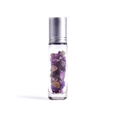 China Recyclable 10ml Essential Oil Roller Bottles Gemstone Rollerball Bottle for sale