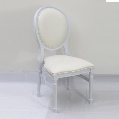 China Cooling White Louis Wedding Banquet Chair Luxury Resin French Stacking Chair for sale