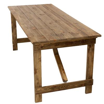 China Rustic Wedding Banquet Home Farmhouse Folding Dining Table Rental Table for sale