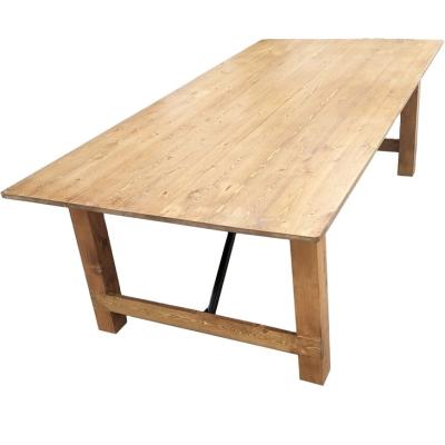 China Foldable Wooden Herringbone Farmhouse Table Vintage Farmhouse Dining Table for sale