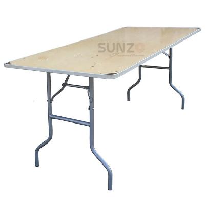 China Wholesale Modern Plywood Outdoor Banquet Used Folding Dining Table for sale