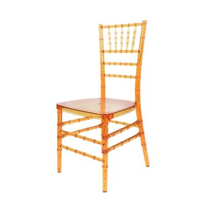 China Modern wholesale transparent disassembled resin chiavari chair for sale