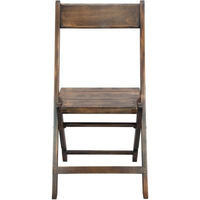 China Antique Farmhouse Vintage Wooden Slat Folding Chairs America Wood Rustic Chair for sale