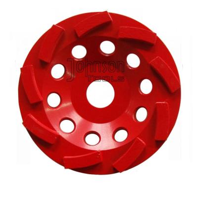 China High Efficiency and Long Lasting Diamond Grinding Tools: OD125mm Diamond Swirl Cup Wheel for Polishing Stone and Concrete for sale