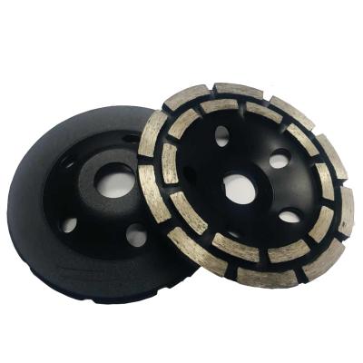 China Manufacturer 125mm Double Row Concrete Spiral Turbo Segmented Diamond Cup Wheels for sale