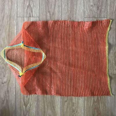 China Agriculture 50x80cm dark orange with Mesh Bags Vegetable Raschel net bag yellow for sale