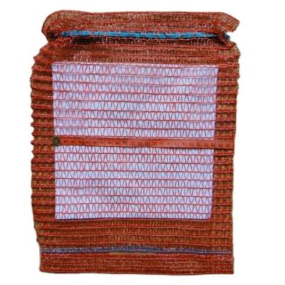 China Other Outlet PE Handle Raschel Mesh Gauze Packing Red Violet Vegetables Bag With Factory Price for sale