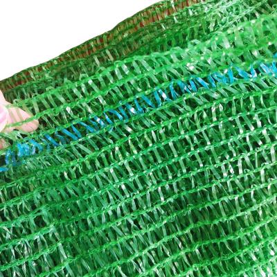 China Agriculture 50x80cm Raschel Potato Onion Fruit Bag Green Packing PE Mesh Plastic Bag for sale