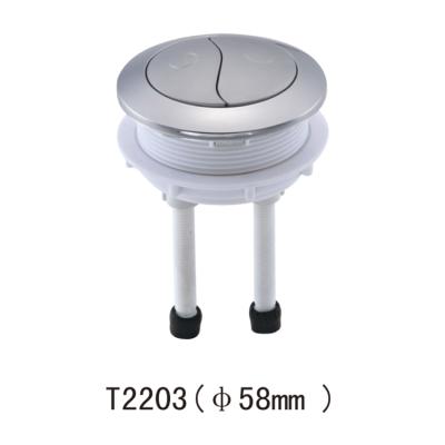 China Customizable ABS Double Press 58mm Toilet Push Button Toilet Flush Top Double Push Button for sale