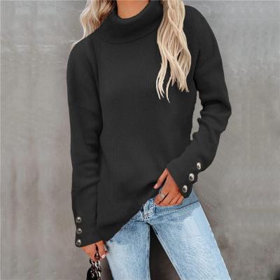 China 2021 New Casual Anti-wrinkle Stripe Support Collar Lose Plus Size Sweater For Women for sale