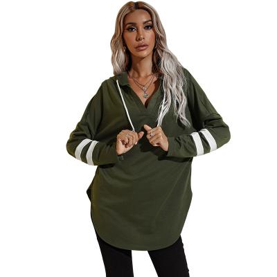 China 2021 New Arrival Women's Long Sleeve Anti-Wrinkle Crop Pullover Hoodies Sweatshirts Fashion Loose Casual Women's Hoodies and Sweatshirts for sale