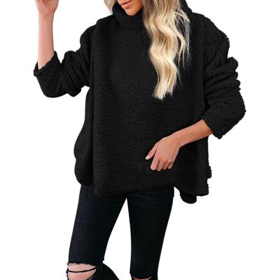 China 2021 New Wool Windproof Long Sleeve Hair Lose Top Style Women Hoodie For Winter for sale