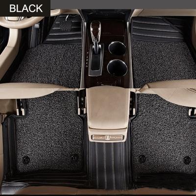 China 9D 7D Floor Mats Carpet Front Rear Car Mats General Floor Mat For Car Truck 3PCS Custom Black PVC Set Item Packing Card Pcs Hook for sale