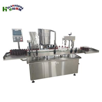 China Automatic Pneumatic Food Bottled Water Filling Capping Labeling Machine for sale